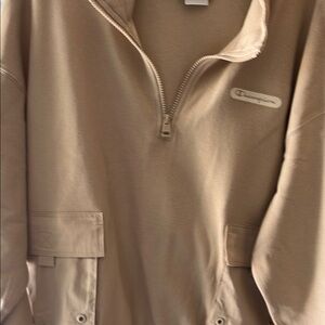 Champion Beige Quarter-Zip Pullover